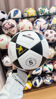 Ballon de football WELLMAN taille 5 en PU, poids 410-450g, circonférence 67-69cm, design écologique, léger et durable pour l'entraînement en extérieur