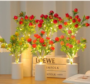 Luz Decorativa LED con Forma de Manzana, Naranja, Fresa, Melocotón y <span class=keywords><strong>Granada</strong></span>, para Decoración de Mesa en Fiestas, Cenas y Restaurantes - Product Image 1