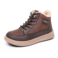 Bottes hautes d'hiver pour femmes, nouvelle collection, tige en PU, doublure polaire chaude, chaussures décontractées à enfiler avec semelle extérieure antidérapante