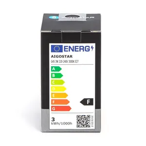 Lampadina LED G45 E27 3W 3000K, luce calda ed efficiente per l'illuminazione generale in casa e locali commerciali. - Product Image 2