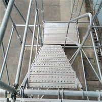 Échelles d'échafaudage droites simples en aluminium Échafaudage de construction robuste-Escalier