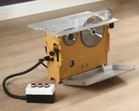 Sierra de Mesa Mini de Precisión para Trabajar la Madera Wanjia Machinery WT20, con Mesa Deslizante para Corte de Madera