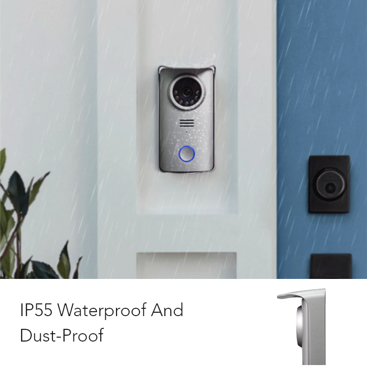 7 "pouces En Métal Petite Sonnette Capteur De Caméra Sténopé Sans Fil Sonnette Vidéo Interphone Avec Caméra DE VIDÉOSURVEILLANCE