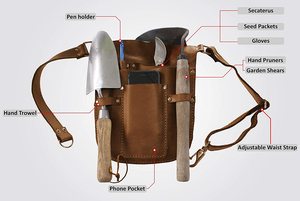 Sac à <span class=keywords><strong>outils</strong></span> de jardin en cuir véritable avec pochette <span class=keywords><strong>ceinture</strong></span> pour <span class=keywords><strong>femme</strong></span> pour le rangement des <span class=keywords><strong>outils</strong></span>, personnalisable OEM/ODM - Product Image 2