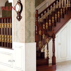 Phong cách Châu Âu cầu thang hàng rào biệt thự sang trọng nhà nhà gỗ Clip nhôm cầu thang địa phương Bạo Chúa Vàng lan can - Product Image 2