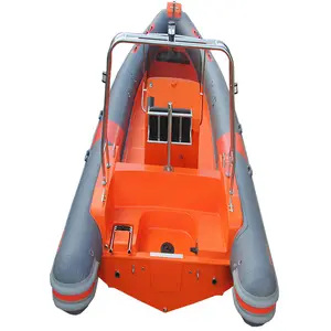 Ce được phê duyệt 7.6m thương mại biển thuyền đánh cá sợi thủy tinh hypalon 1.2 mét PVC 25 ft cứng nhắc Inflatable thuyền