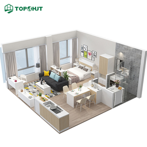 Solution complète de meubles sur mesure pour projets d'aménagement de chambres d'appartement, avec dessin de plan d'aménagement intérieur <span class=keywords><strong>gratuit</strong></span> - Product Image 6