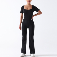Combinaison de yoga pour femme, coupe large, effet ventre plat, anti-transpiration, extensible dans quatre directions, écologique, pour le sport et l'entraînement