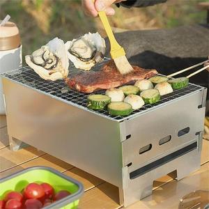Grill pliant portable en acier inoxydable pour l'extérieur, grill de table pour le camping, grill barbecue, grill au charbon de bois. - Product Image 3