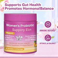 Service Personnalisé 60 Gummies Probiotiques pour Femmes à l'Orme Rouge – Favorisent la Santé Intestinale et l'Équilibre du pH – OEM ODM