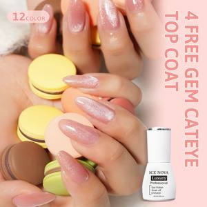 Esmalte de <span class=keywords><strong>Uñas</strong></span> en Gel 4-Free Gem Cat Eye, 12 Colores, Efecto Cristal Cromado para Uso en Salón, Esmalte de <span class=keywords><strong>Uñas</strong></span> en Gel UV, Acabado Magnético Cat Eye - Product Image 2