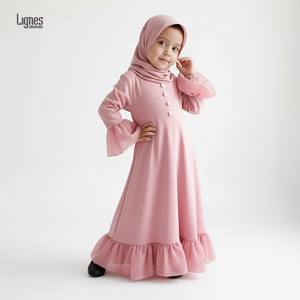 Conjunto de Vestidos Hijab para Niñas Musulmanas, Abaya Islámica para Niños, Oración de Ramadán, Burka, Niñas Árabes, Khimar, Pañuelo para la Cabeza, Niqab, Kaftan, Ropa - Product Image 3