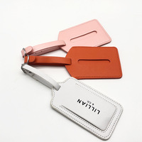 Étiquette de bagage personnalisée en PU, étiquette d'identification pour valise, étiquette en cuir pour carte d'embarquement, étiquette en PU pour sac à dos, étiquette en cuir