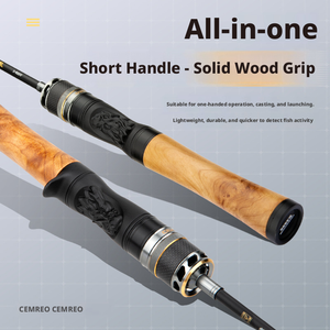 Caña de Pesca Sólida Comere Hunting Front 168/18m con Ajuste Ligeramente de Carbono, Asiento de Carrete Mecánico, Micro Matou, para Pesca <span class=keywords><strong>en</strong></span> Carretera y Sub-caña - Product Image 3