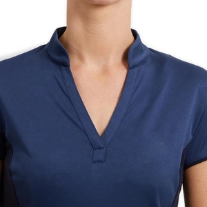 Chemise de golf pour fille, manches courtes, col halter, en Spandex/Polyester, respirante, écologique, toutes saisons - Product Image 4