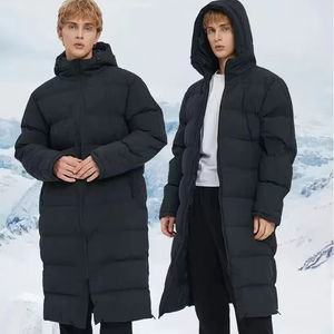 Giacca Lunga Invernale Casual Calda con Cappuccio Personalizzata per Uomo e Donna, Abbigliamento Antivento per Sport all'Aperto e Calcio - Product Image 1