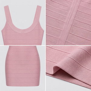 Fabricant de robes bandage sur mesure en tissu épais, Robe moulante sculptante à haute élasticité sous marque privée, Fournisseur de robes de soirée OEM/ODM - Product Image 3