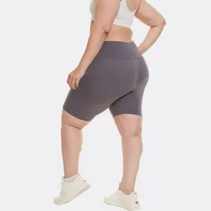 Wholesale Plus Size Shorts Women Custom Biker Tight Sport Shorts High Waist Workout Short For Women Womens Biker Shorts 2024