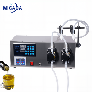 Machine de remplissage semi-automatique pour huiles essentielles, parfums et sirops, machine de remplissage de jus à <span class=keywords><strong>double</strong></span> buse, machines de remplissage de bouteilles - Product Image 2
