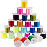 Fil à perler rond en nylon PH PandaHall 0,8 mm, 25 couleurs, cordon de macramé pour nœuds chinois, 250 yards, pour vêtements