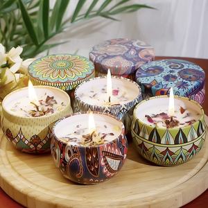 Velas clásicas personalizadas de aromaterapia de aceite esencial de flores secas Juego de regalo personalizado de velas de aromaterapia de aceite esencial - Product Image 4