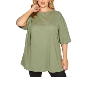 Recién llegado, camiseta de talla grande para mujer de algodón 100% de alta calidad, camiseta de manga corta con cuello redondo para exportación de mujer de BD - Product Image 4
