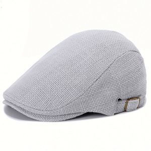 Meilleures ventes : Nouveau style de béret, casquette plate en jute, casquette gavroche, casquette Ivy personnalisable pour femmes et hommes, mode estivale, tenue décontractée et sportive - Product Image 4