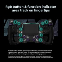 Volant de course Sim Racing en fibre de carbone Conspit MAX 01 300 mm/11,8 pouces avec écran tactile de 4 pouces, retour de force F1, compatible USB direct pour PC