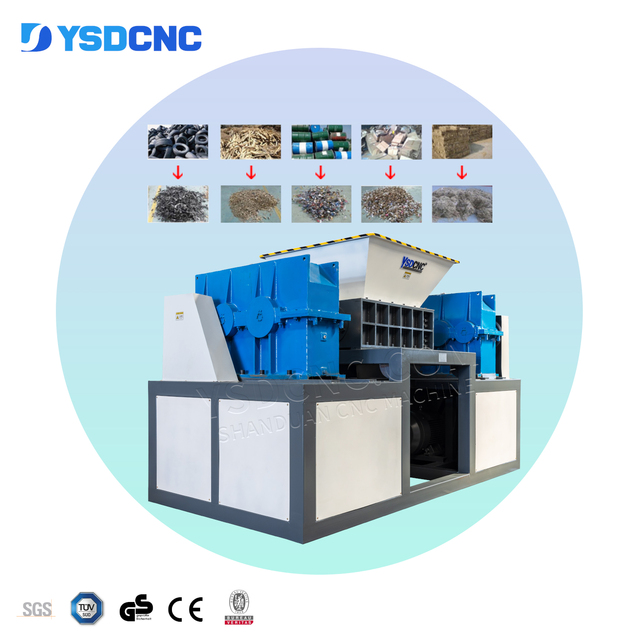 Large Capacity Steel Aluminum Scrap Shredding Machines Car Body Crusher Two Shaft Metal Shredder for Recycling