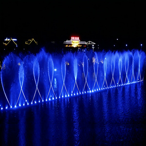 Fontaine musicale flottante commerciale extérieure en acier inoxydable de grande taille avec spectacle d'eau LED RGB pour projet lacustre - Product Image 2