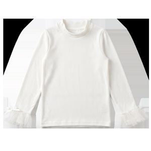 Ensemble deux pièces rose scintillant à volants pour filles, robe à manches longues et col roulé, idéal pour les fêtes et les pique-niques - Product Image 4