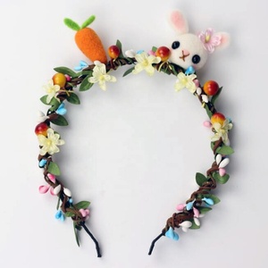 Bandeau en métal Bandeau DIY Kits Laine Mérinos Aiguille Feutrage Lapin et <span class=keywords><strong>Carotte</strong></span> Nouveauté Laine Feutrée Cadeaux - Product Image 5