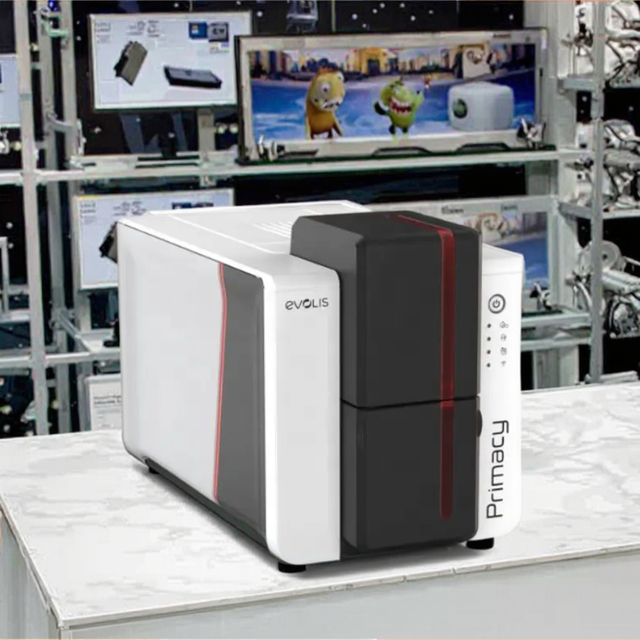 Evolis Primacy2 High Efficiency ID Card Dual Side Printer Ethernet Connectivity Color Style Plastic Stock