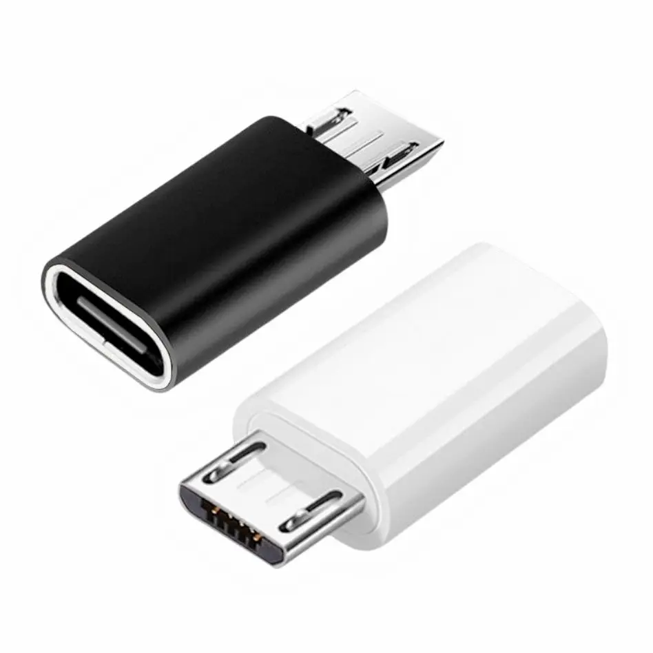 หัวแปลงข้อมูล USB Type-C ตัวเมียเป็นไมโคร USB ตัวผู้ V8หัวแปลงข้อมูลการชาร์จ OTG