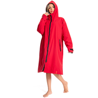 Parka de bain imperméable et chaud personnalisé par sublimation, hommes, enfants, robe de bain à capuche surdimensionnée, doublure en sherpa, veste de bain, poncho de surf sec