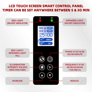 AQSHE Panneau LED <span class=keywords><strong>de</strong></span> luminothérapie à lumière rouge à double <span class=keywords><strong>puce</strong></span>, portable, mini, à <span class=keywords><strong>bouton</strong></span> tactile, 3000W, 6 longueurs d'onde, 300W, <span class=keywords><strong>de</strong></span> bureau, pour <span class=keywords><strong>lit</strong></span> <span class=keywords><strong>de</strong></span> sauna - Product Image 3