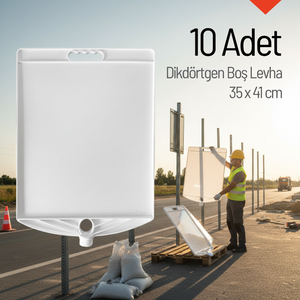 Reflective Traffic Sign <b>Sheets</b> 10 Rectangular 35 X 41 Cm - Product Image 5