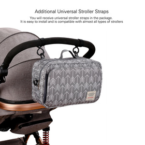 Modische wasserdichte hängende Windel-Kinderwagen-Tasche Stilvolle Mama-Handtasche für das Ausgehen des Babys - Product Image 4