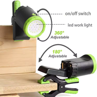 Lampe à clip rechargeable avec aimant, lampe de travail avec SOS, lampe ronde réglable à 360°