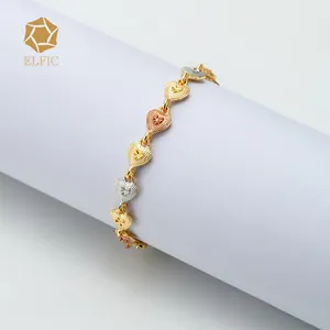 Elfic-Pulseras chapadas en oro de 18k para mujer, brazaletes de diseñador