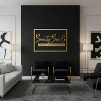 Letras Decorativas para Pared de Casa, Logotipo Comercial Personalizado, Letras 3D Acrílicas Doradas para Pared Interior, Letrero Adhesivo para Salón de Uñas