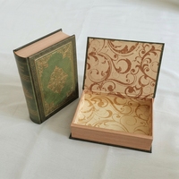 Boîte cadeau rigide en forme de livre vintage personnalisée, boîte de rangement décorative en forme de faux livre