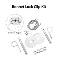 Nouveau capot de voiture en acier inoxydable broche tirer câble Type couvercle serrure Invisible moteur couverture serrure pagaie