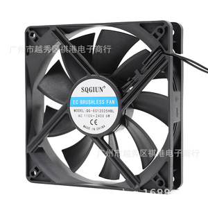 Ventilateur sans balais Sqgiun Ec 120x120x25mm AC 110V 240V 6W pour refroidissement de châssis - Product Image 1