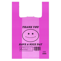 Ensemble de sacs de commodité pour supermarché emballage alimentaire imprimé rouge pour sac de gilet portable à emporter pour usage en magasin de fruits