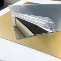 Plaque de miroir acrylique incassable avec film protecteur, plastique miroir argenté flexible pour la décoration murale commerciale et le bricolage
