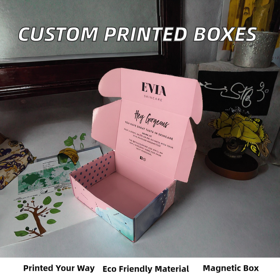 Paperboard Color Box Custom Printed Recyclable Corrugated Paperboard Boxes Magnetic Closure ...