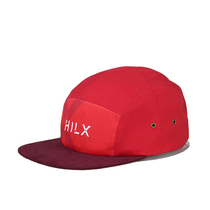 Broderie personnalisée rouge <span class=keywords><strong>cinq</strong></span> panneaux de fabrication Chinoise en coton à <span class=keywords><strong>5</strong></span> panneaux chapeau - Product Image 1