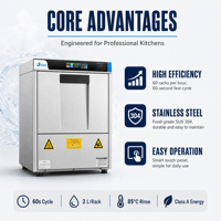 Restaurant commercial Bar Lave-vaisselle intelligent sous le comptoir Vaisselle de nettoyage automatique
