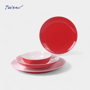 Offerta Speciale: Set Piatti, Ciotole e Tazze da Tè/Caffè con Piattini in Porcellana Rossa, Design Capodanno, per Ogni Occasione, in <span class=keywords><strong>New</strong></span> <span class=keywords><strong>Bone</strong></span> <span class=keywords><strong>China</strong></span> - Product Image 1